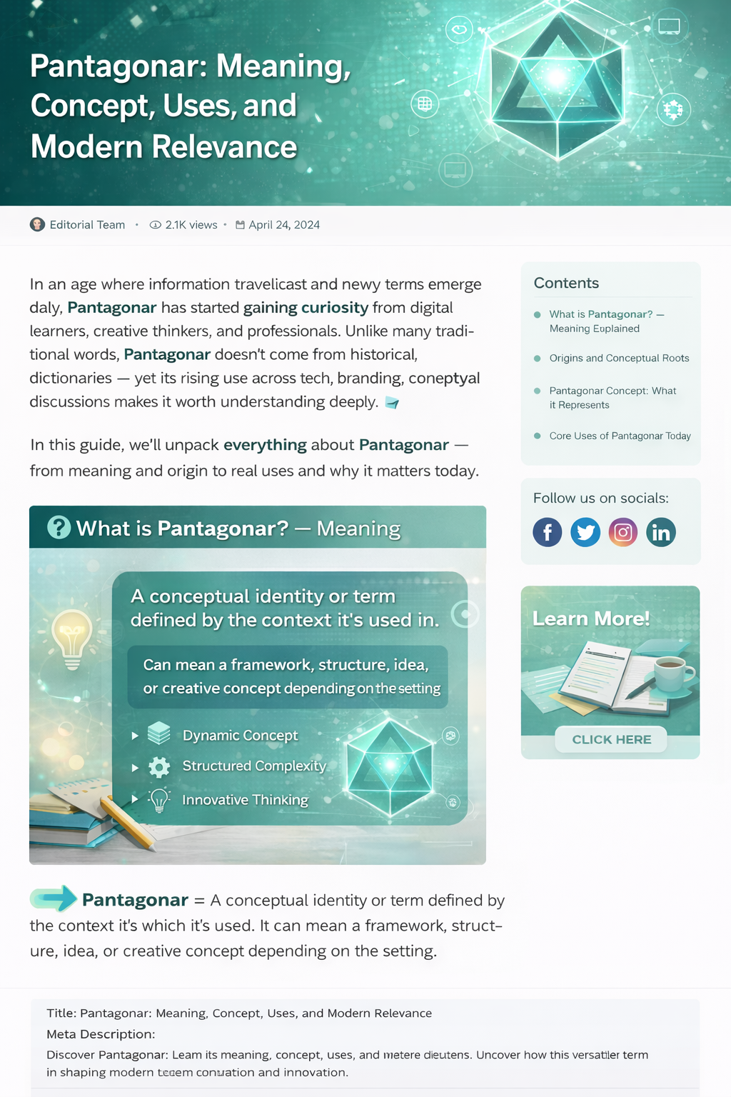 pantagonar concept and modern relevance